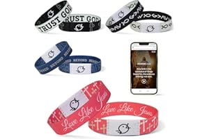 ZOKCC Daily Bible Verse Bracelets Gifts: Personalized Daily Inspiration Bible Verse Bracelet - Christian Inspirational Christmas Day Gifts for Women Men