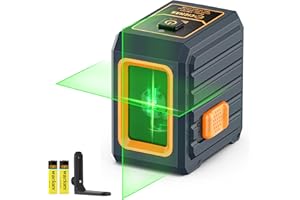 Laser Level, CIGMAN CM-G01 Self-Leveling Green Cross Line Laser, 100ft Range, 4 Brightness Levels Up to 28H Runtime, Compact 6.4oz, IP54, Magnetic Bracket, for Picture Hanging, Tile, DIY & Renovation