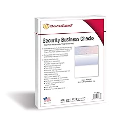 DocuGard Blue/Red Prismatic Top Check, 8.5 x 11