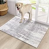 CRISTGEE Door Mat, Front Indoor Door Mat Faux Wool Non-Slip Entryway Rug Absorbent Abstract Throw Rug for Indoor Entrance Hallway Laundry Room, High Traffic Areas, 20X32 Inches, Gray Washable
