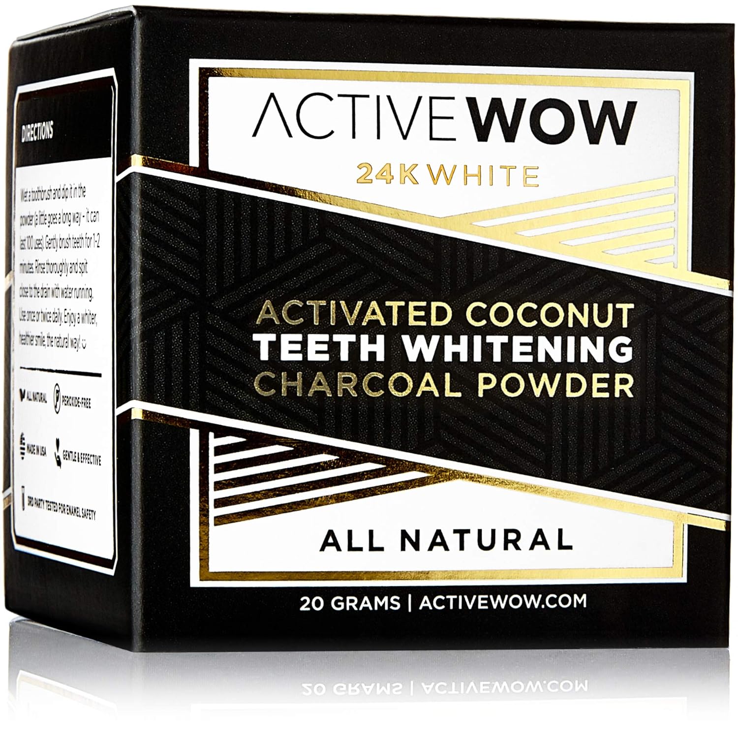 Active Wow Teeth Whitening Charcoal Powder Natural : Beauty