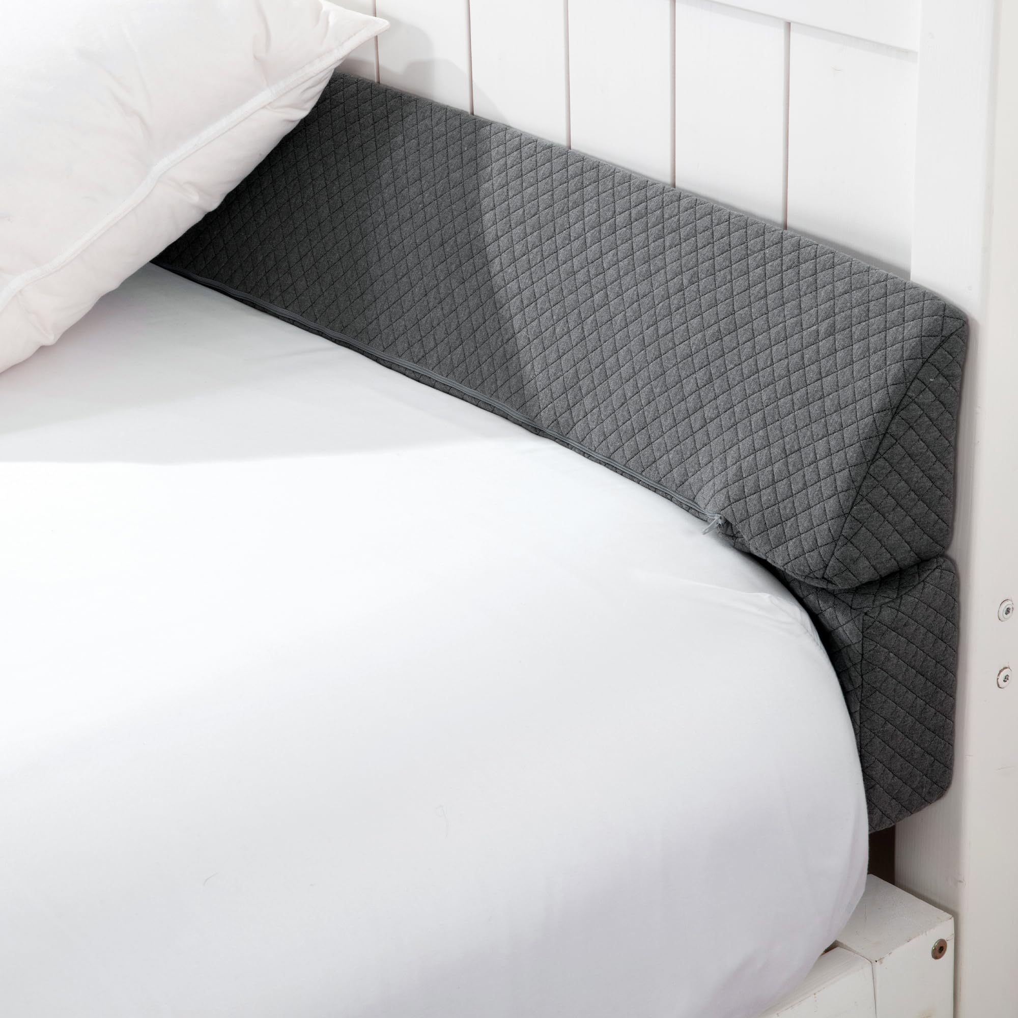 Photo 1 of HOMBYS Wedge Pillow Headboard for Bed Gap,Foldable Bed Wedge Gap Filler Queen Size,Matterss Gap Filler,Multi Functional Bed Crack Pillow, Fill The Gap (0-7") Between Your Headboard and Mattress,Grey