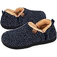 LongBay Men's Slippers Warm Bedroom House Shoes Slip-On Memory Foam Winter House Slippers for Indoor Outdoor