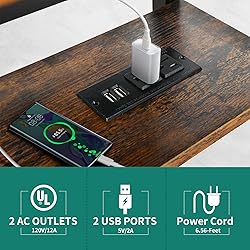 YITAHOME Height Adjustable Table with Charging