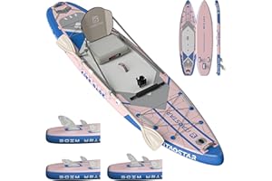 iTAOSTAR City Park 12'×35" Extra Wide Paddle Board with Seat, One-Stop Premium SUP Board Gears, Tailored 5 Fins, Stable Inflatable Stand Up Paddle Boards for Youth/Adults of All Levels
