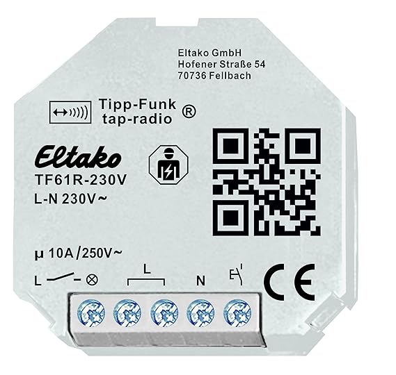 Eltako Tipp-Funk-Relaisaktor, 1 Stück, TF61R-230V