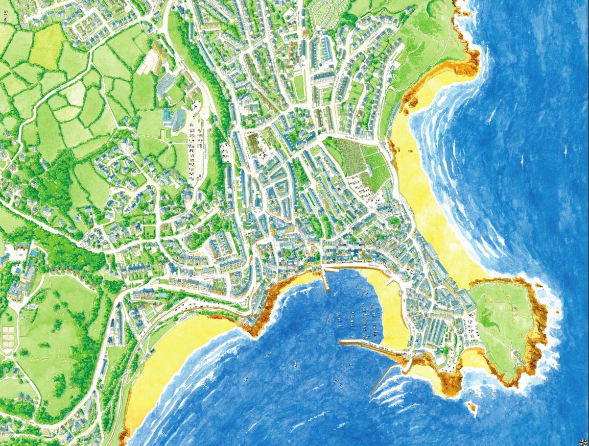 HPY Cityscapes Street Map Of St Ives 400 Piece Jigsaw Puzzle 470mm x 320mm