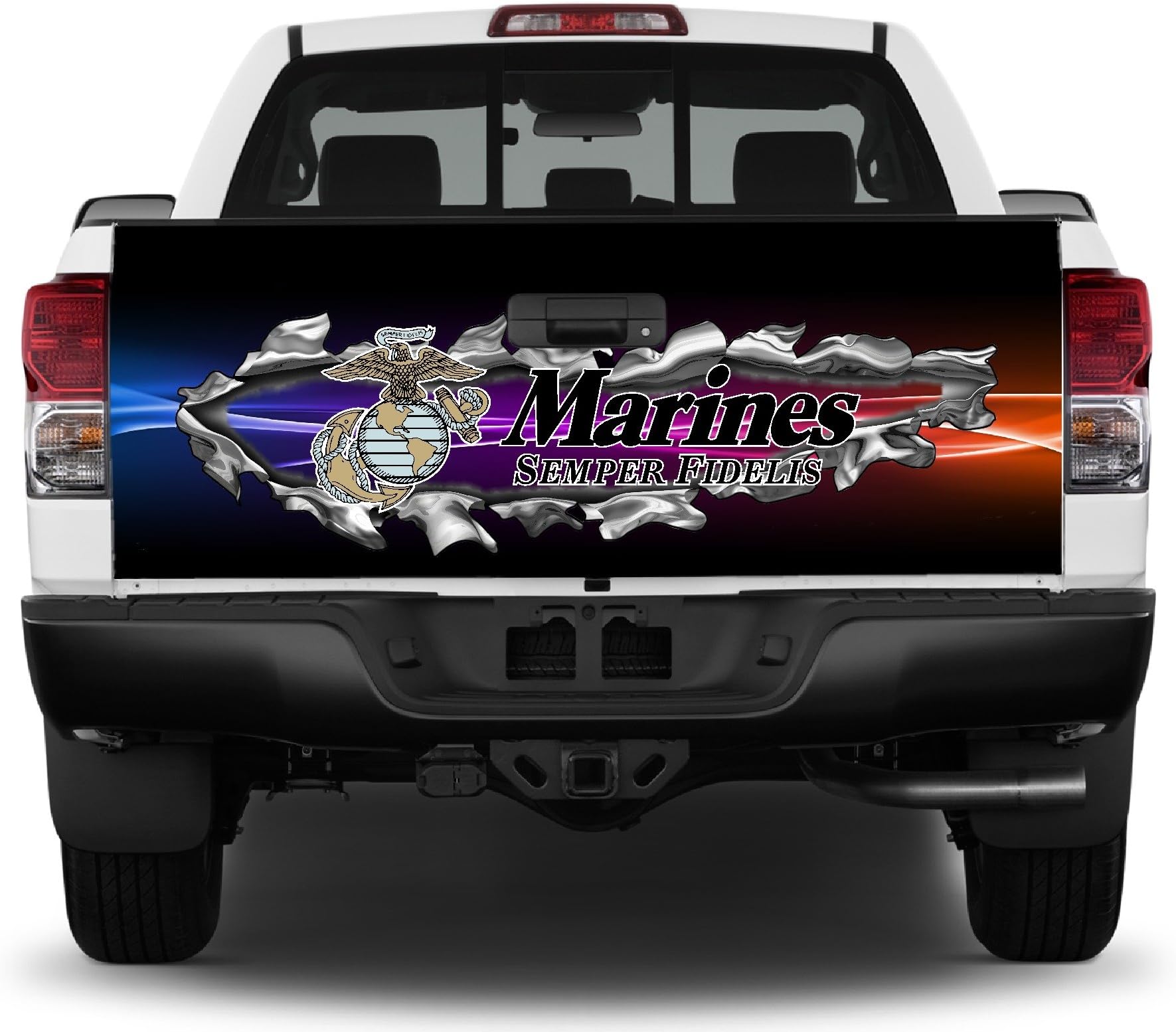 Crabtree Signs Marines - RIP Tailgate Wrap Vinyl Graphic Decal Sticker Wrap