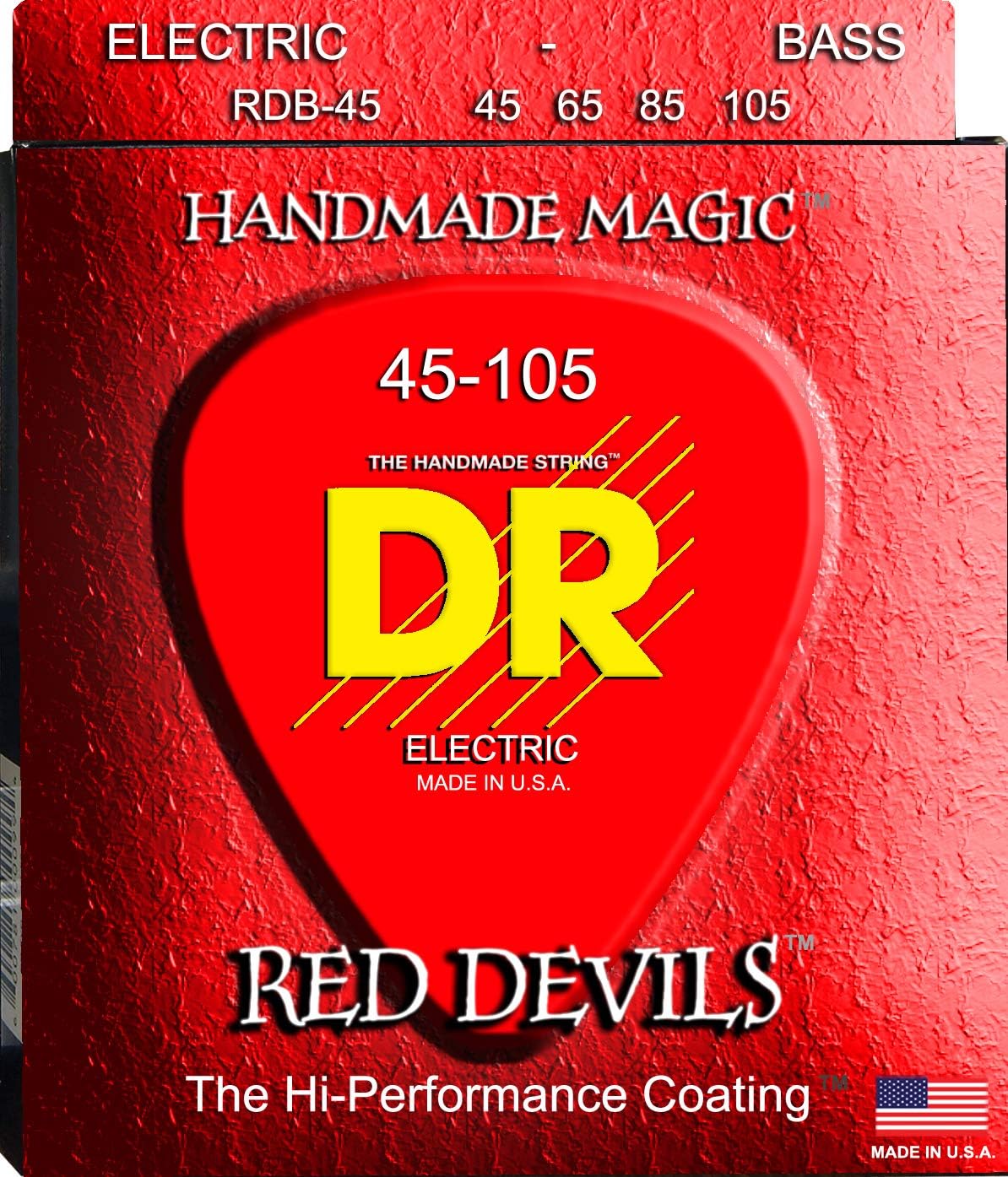 DR Strings RDB-45DR Strings Red Devils Bass Medium, Nickel