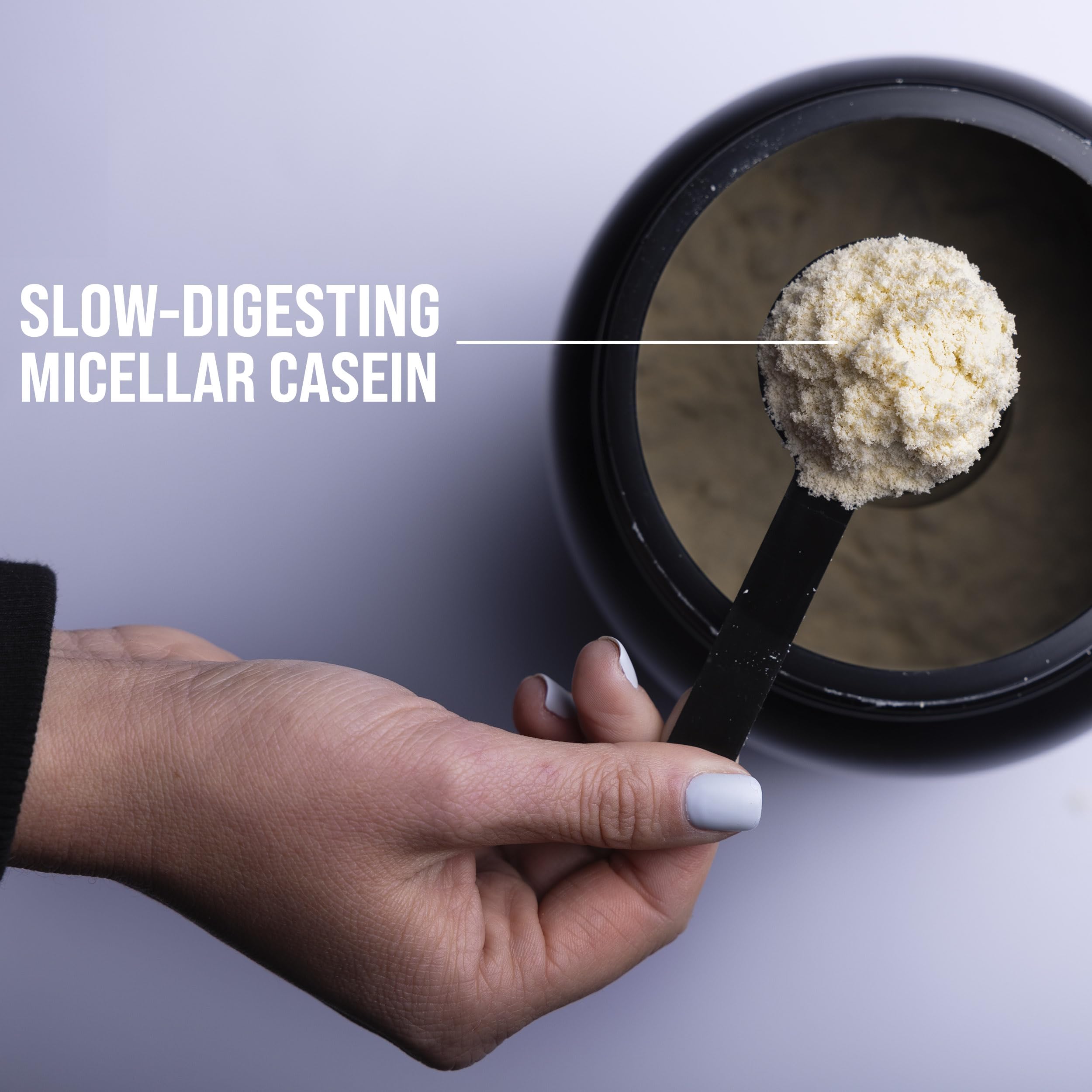 Rule 1 Casein Protein - 25g Protein and 11g EAAs Per Serving from Slow-Release Micellar Casein for Overnight Recovery and Sustained Delivery Between Meals (4 Pounds*, Chocolate Fudge)