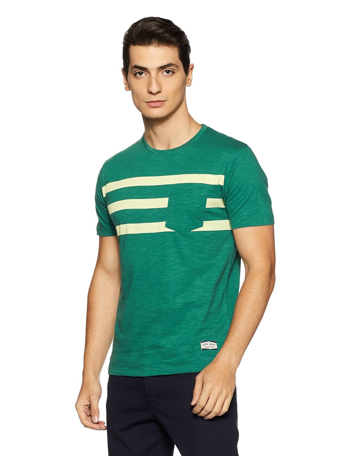 symbol amazon brand men's plain regular fit t-shirt