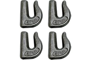 Fivepine 4pc 3/8in Weld On Tractor Bucket Grab Hooks Grade 70 Weldable Chain Hook