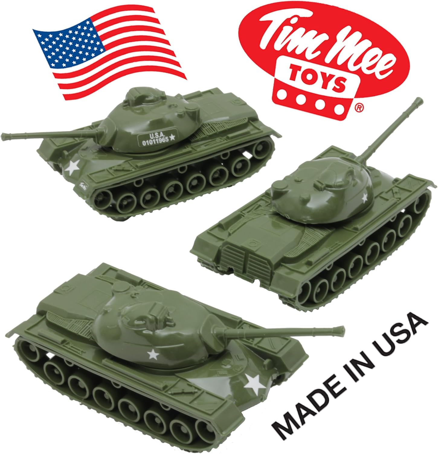 green plastic army tanks