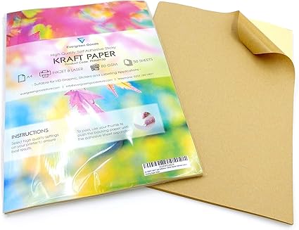 a4 kraft sticker paper