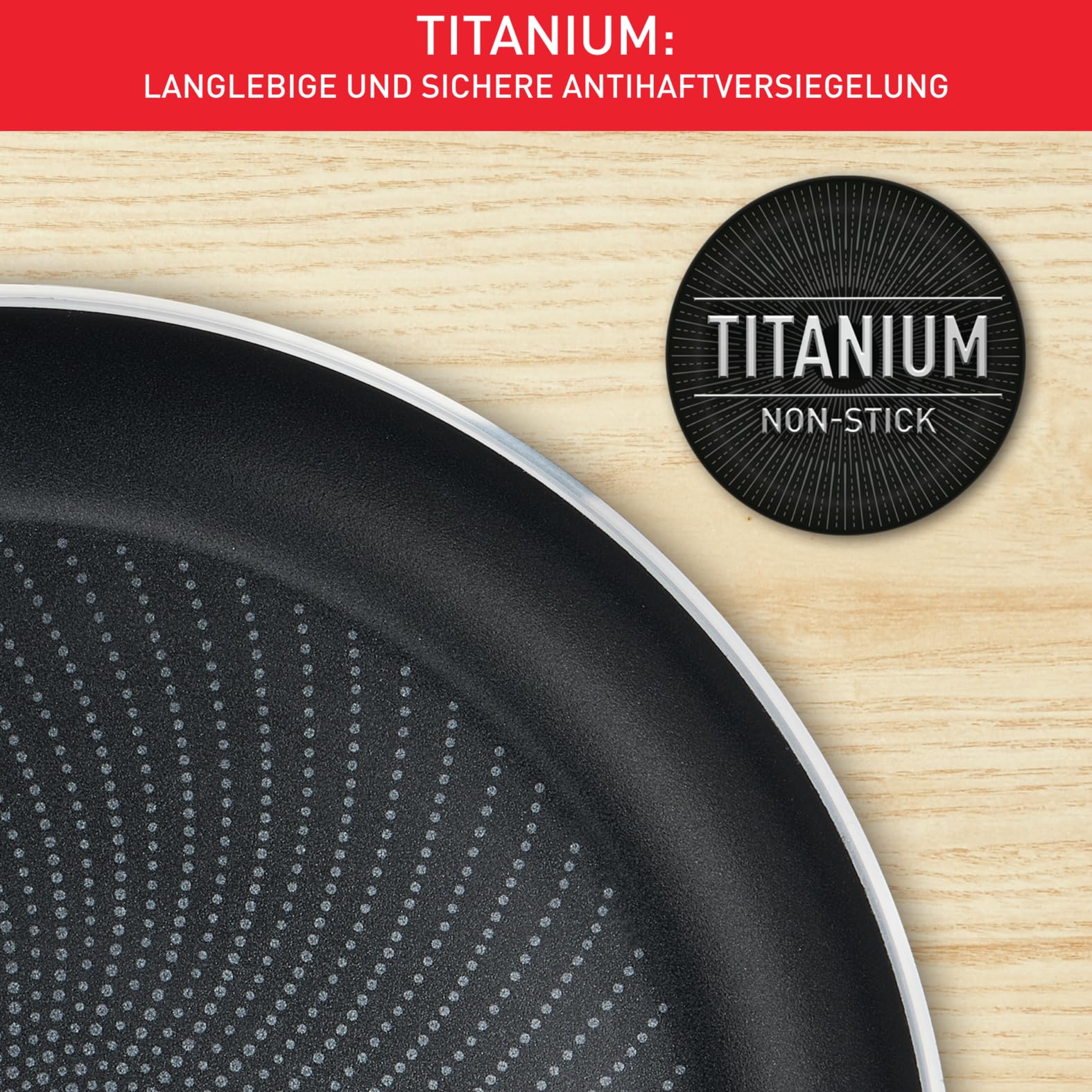 Tefal Infinite Pfanne Induktion 30 cm, Bratpfanne mit Antihaftversiegelung, Thermo-Signal bei idealer Brattemperatur, einfache Reinigung, für alle Herdarten geeignet, Premium-Edelstahl, H81507 4