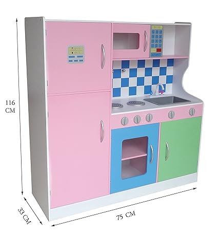 Kiddi Style Große Premium Kinderküche & Spielküche in Pastellfarben