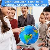 TTKTK Illuminated World Globe with Wooden Stand USB LED Educational Gift view 2