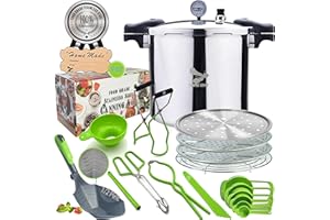 Supa Ant Pressure Canner 23 Qt with Canning Supplies Starter Kit - Canning Pressure Cooker with Gauge - Water Bath Canner Pot