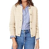 PRETTYGARDEN Women's Knit Cardigan Sweaters Casual Long Sleeve Open Front Button Down Trendy Jackets Outerwear