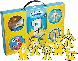 ​Fisher-Price Imaginext DC Super Friends Mystery Playcase, set of 6 surprise figures in a storage and display case for preschool kids ages 3 to 8 years