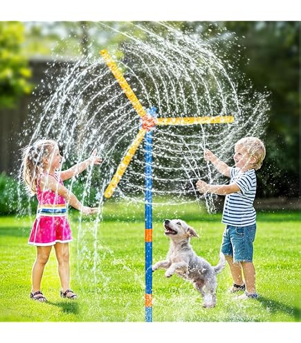 thumbnail image 2 of UFO Water Rocket Sprinkler Toy For Kids - LED Light Spinning Sprinkler With Adjustable Height For Outdoor Play 2 of 12
