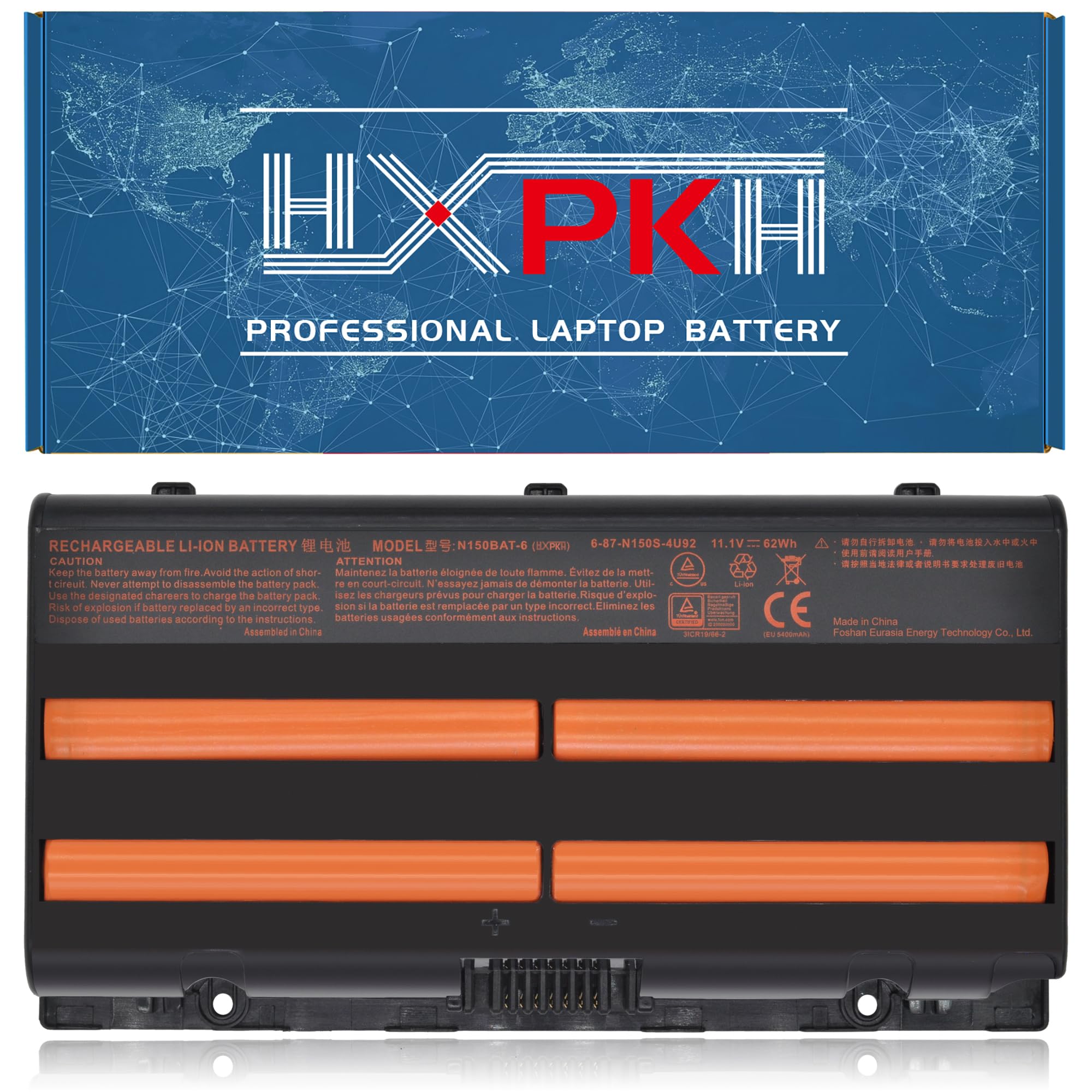 HXPK N150BAT-6 Laptop Battery for Clevo N150SD
