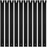 DOITEM 8 10 12 14 16 18 20 22 24 Inch Multicolor Nylon Coil Zippers for Sewing and Crafts (Black, 8inch)