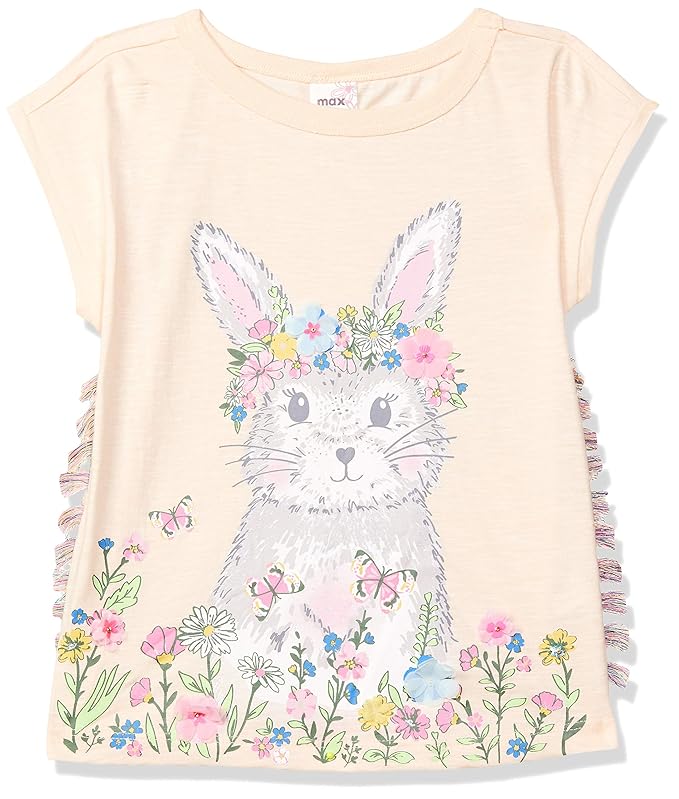 Buy Max Girl's Printed Regular fit TShirt (M20CBF01BABY Pink_Baby 34Y