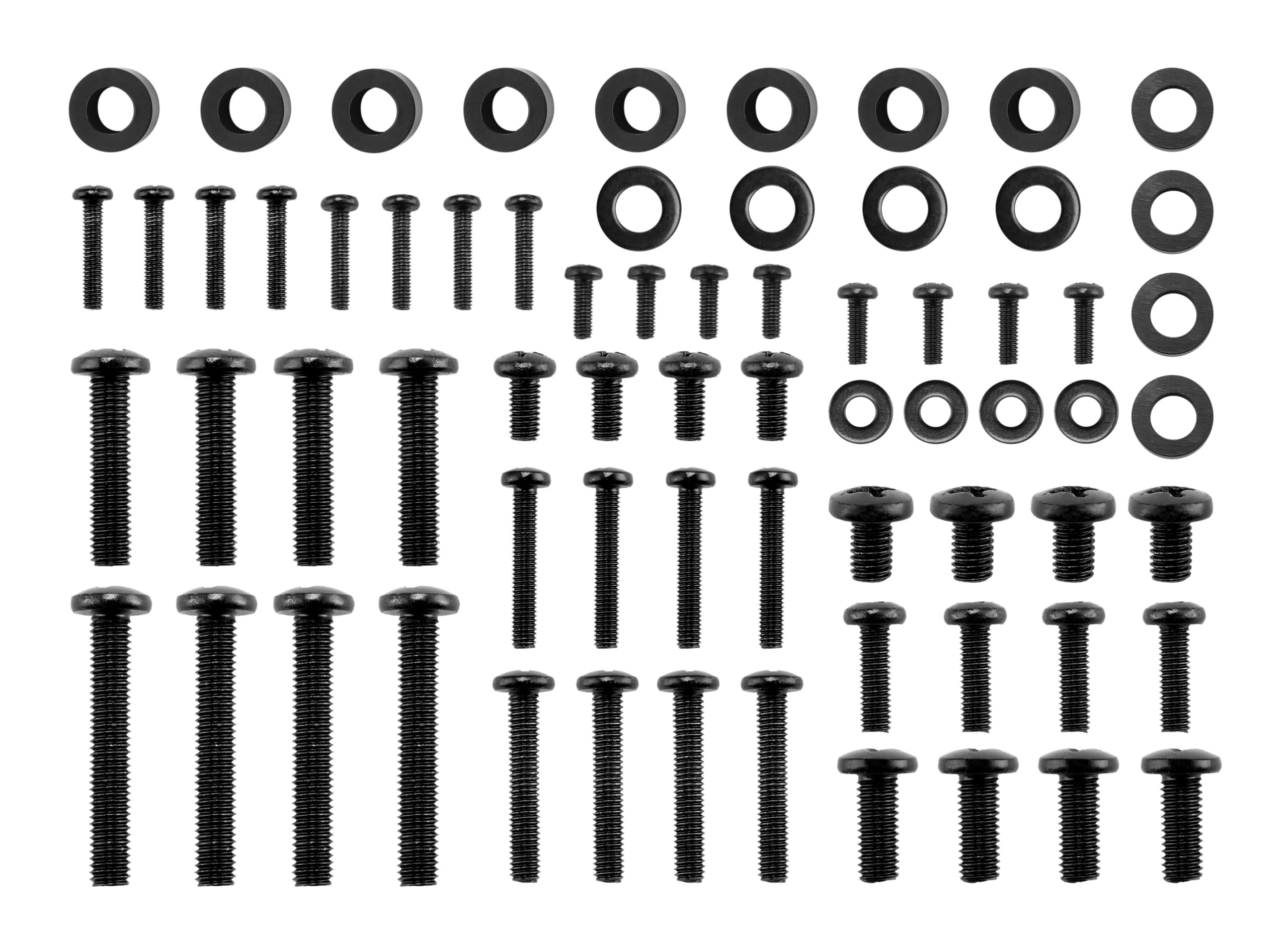 VonHaus - Universal TV Mount Screws Kit Hardware Compatible with Most TVs, Monitors up to 80'' Includes M4, M5, M6 & M7 Screws, Spacers and Washers, Works with Most Wall Brackets and Stands 68pc