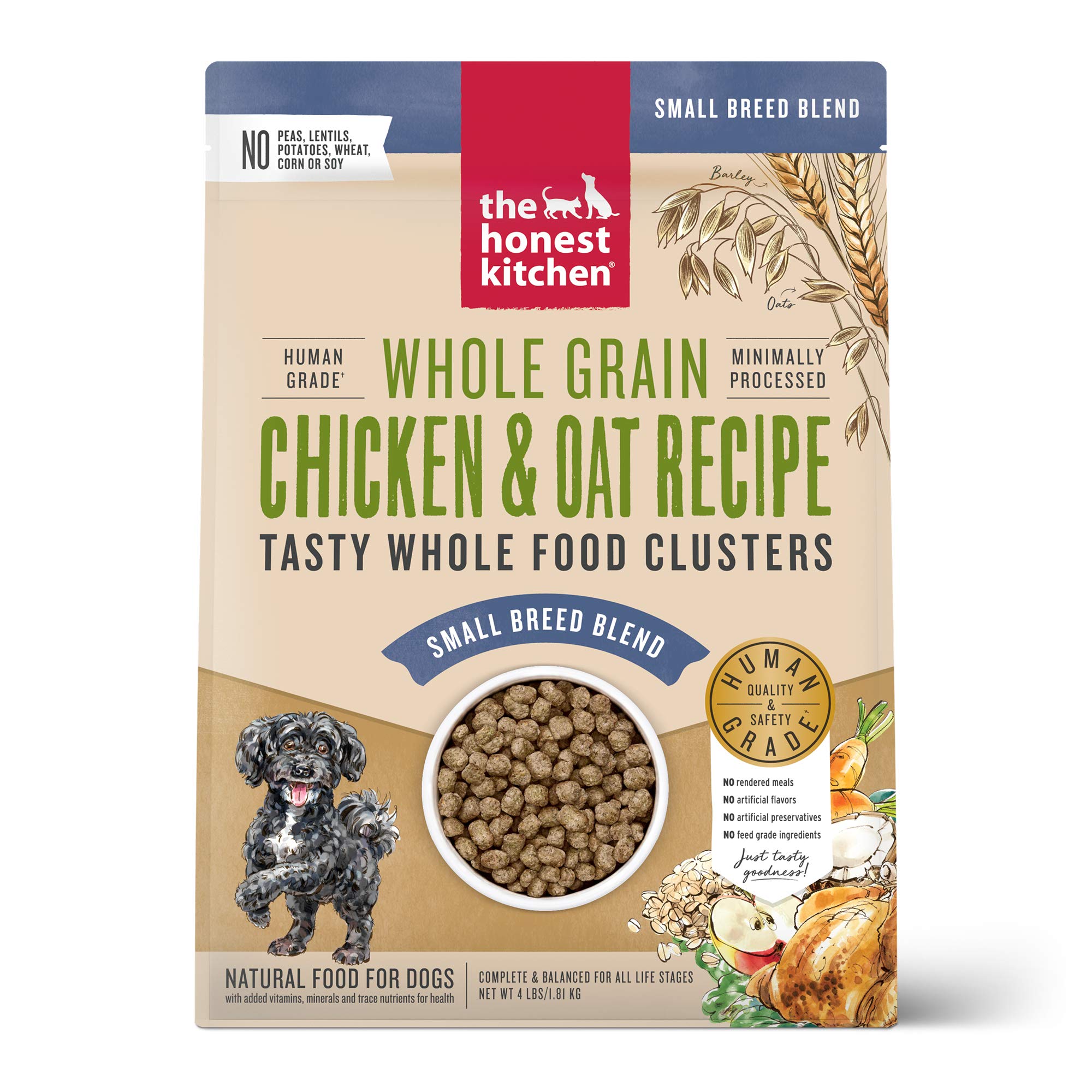 Photo 1 of *6/29/2026* The Honest Kitchen Whole Food Clusters Small Breed Whole Grain Chicken Dry Dog Food, 4 lb Bag