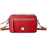 Dooney & Bourke Women's Camera Zip Crossbody in Pebble Grain Leather, Small Handbag with Adjustable Shoulder Strap