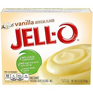 Jell-O Vanilla Instant Pudding Mix 5.1 Ounce Box (Pack of 6)