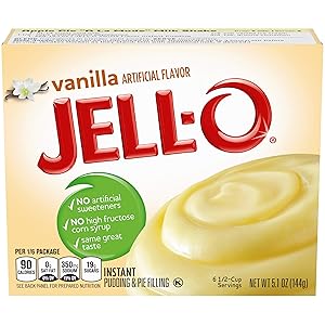 Jell-O Vanilla Instant Pudding Mix 5.1 Ounce Box (Pack of 6)