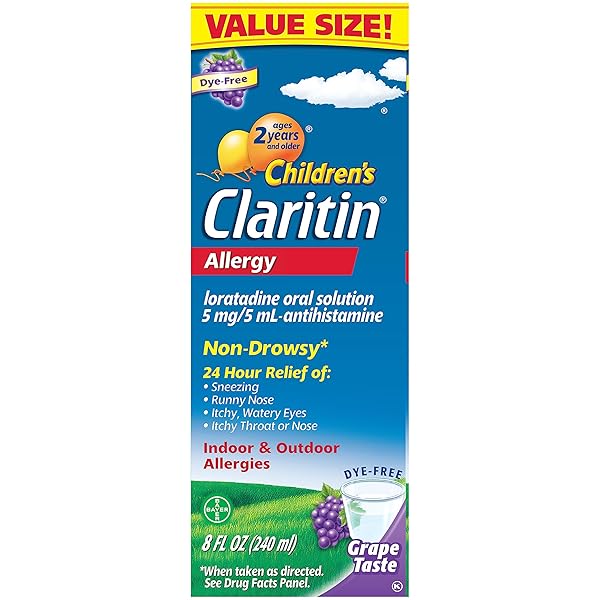 CLARITIN CHILDREN’S ALLERGY MEDICINE, 24-HOUR NON-DROWSY LORATADINE 5MG,...