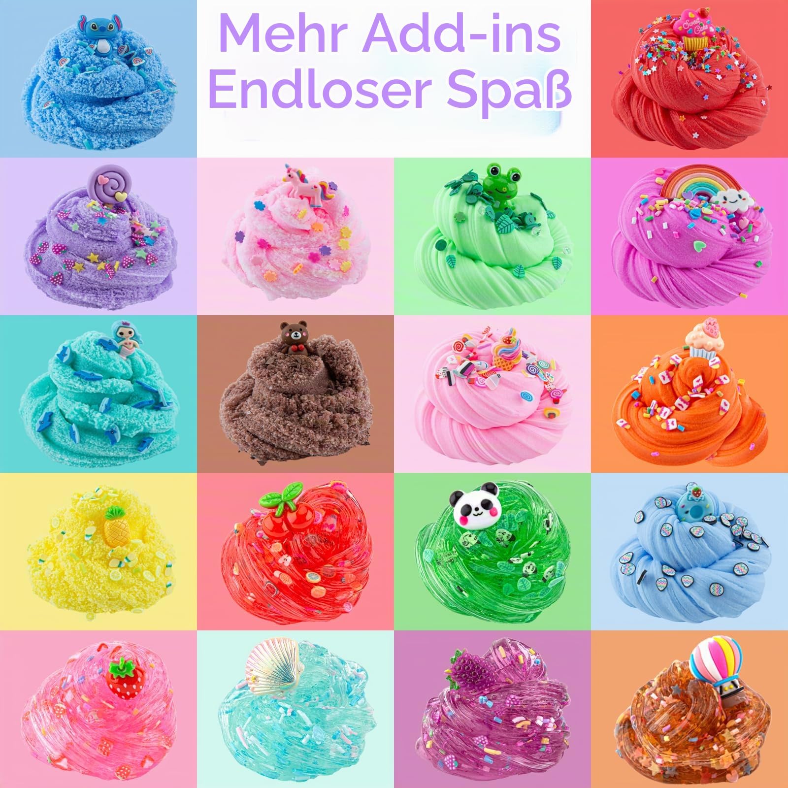 Slime Set Kit Mua 18 Pack Slime Set Includes 6 Butter Slime, 6 Clear Slime & 6 Cloud ...