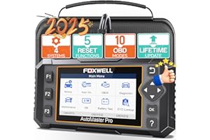 2025 FOXWELL NT614 Elite OBD2 Scanner Diagnostic Tool with 5 Services Engine Airbag Transmission ABS Scanner para Autos ABS/SAS/EPB/Throttle/Oil Lifetime Free WiFi Update Battery Test Car Scanner