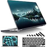 Tuiklol for MacBook Pro 14 Inch Case 2025-2021 Release M5 A3434 /M4 A3112 A3401 A3185/M3 A2918 A2992/M2 A2779/M1 A2442 Pro/Max,Hard Shell Case with Screen Protector for Touch ID,Night Forest