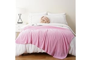 BATTILO HOME 100% Cotton Waffle Blanket, Soft Breathable Quilt Blanket for All Seasons, Pink Blush Lightweight Bed Blanket for Hot Sleeping, Twin Size 59"x79" Weave Blanket