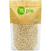 Yupik Organic Puffed Brown Rice, 200 g, Gluten-Free, Non-GMO, Kosher, Vegan, Popped Rice, Made from Whole Grains, Sugar-Free,