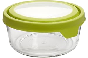 Anchor Hocking 8-Piece 7-Cup Round Food Storage Containers with Green TrueSeal Airtight Lid, Set of 4