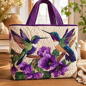 Quilted Tote Bag for Women, Vintage Patchwork Shoulder Bag with Inner Pockets, Large Capacity Floral Shopping Bag