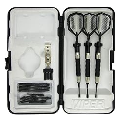 Sure Grip Viper Black Soft Tip Darts with Dart Case