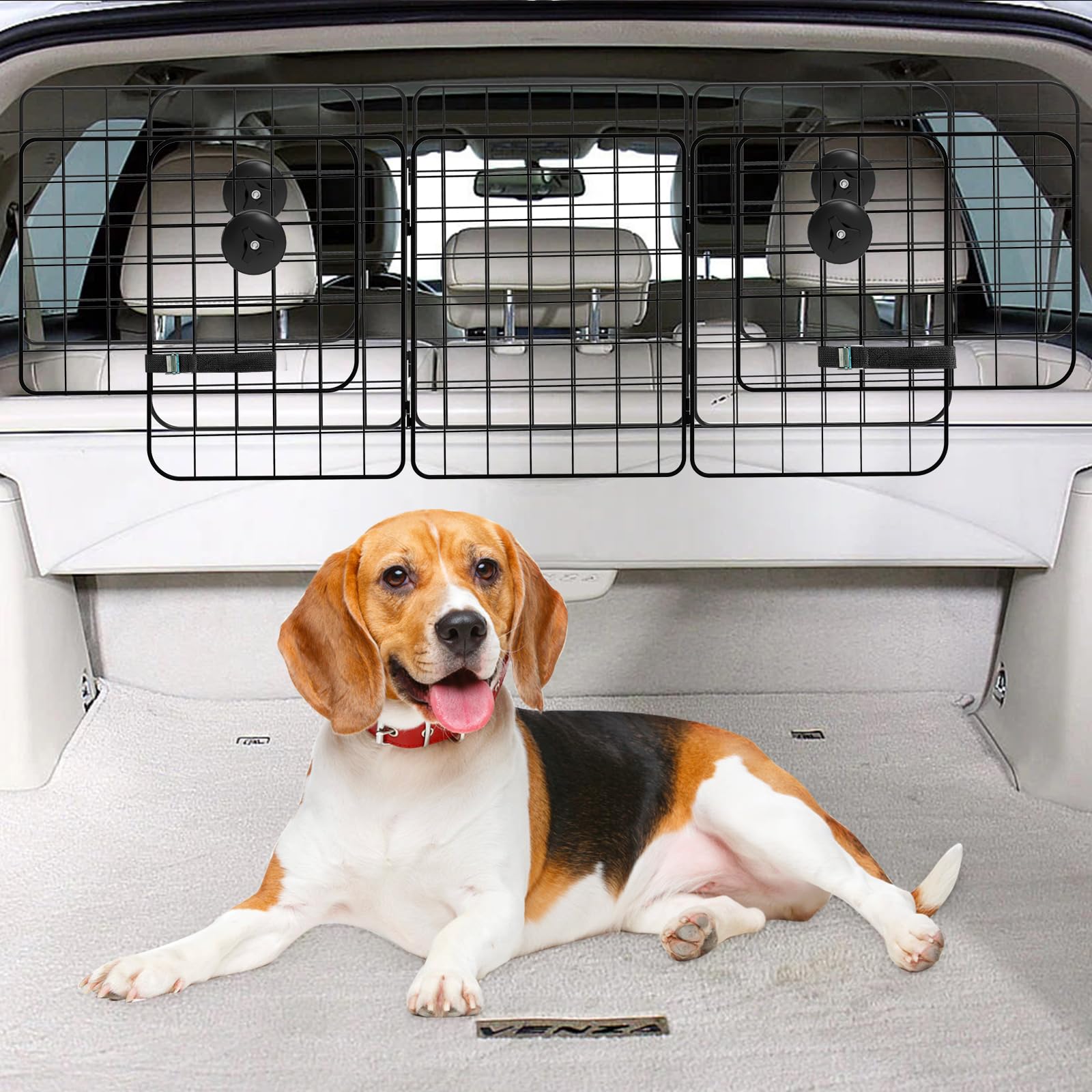 Photo 1 of CFDXK Adjustable Dog Car Barrier for SUVs, Trucks, Vehicles, Universal Pet Divider Cargo, Heavy Duty Dog Gate for Pet Saftety Car Travel Accessories