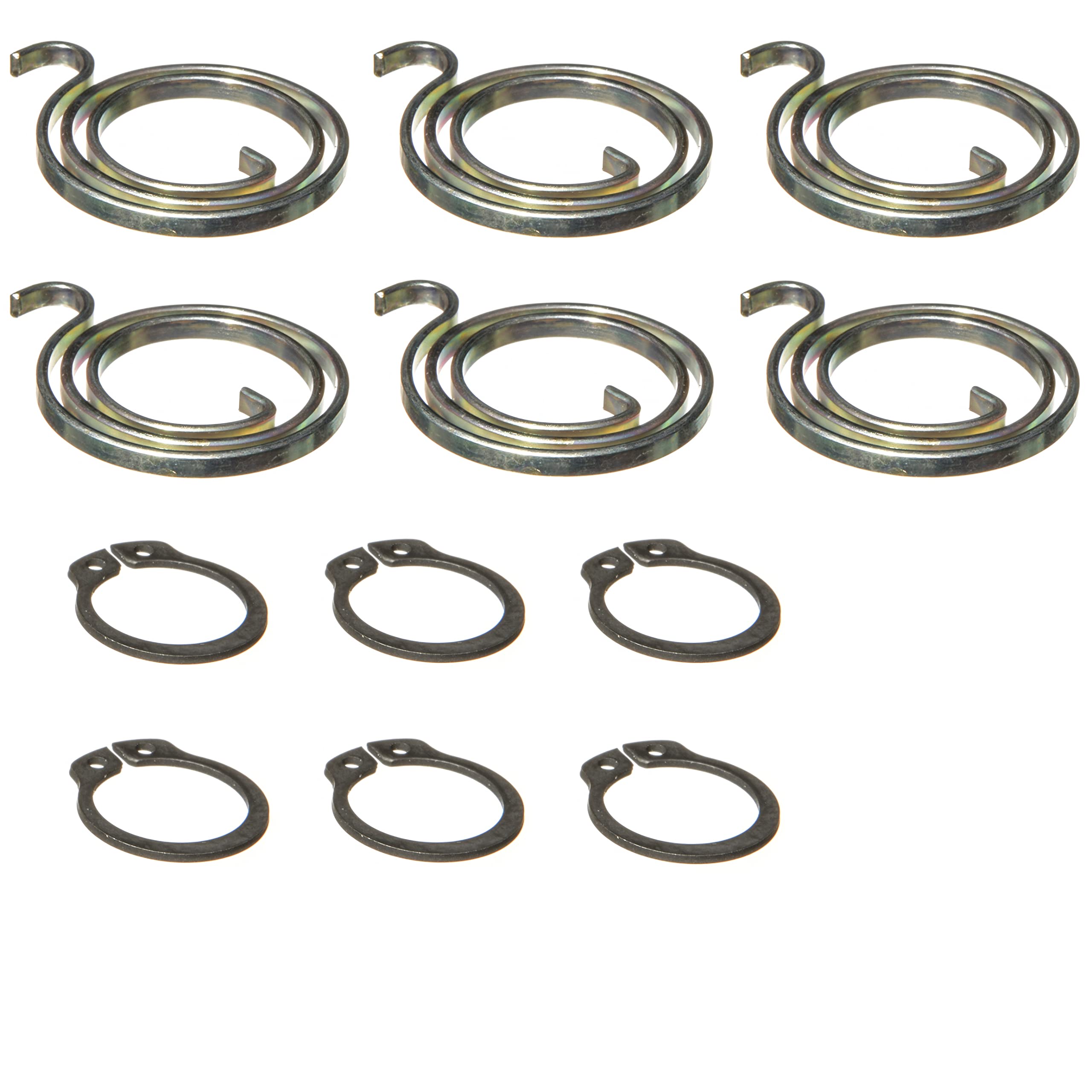 Northern DIY Door Handle Spring Repair Kit (six 2.5-Turn, 2.5mm Thick coils Plus six circlips)