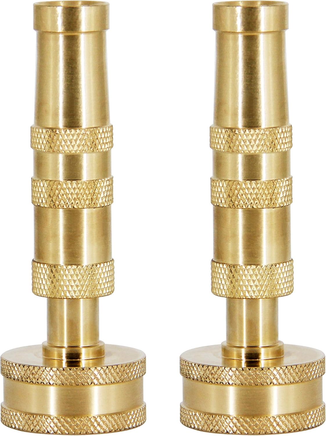 ATDAWN Brass Hose Nozzle, Heavy-Duty Brass Adjustable Twist Hose Nozzle, 2 Pack (3") : Garden & Outdoor