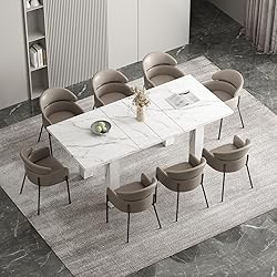Vabches Extendable Dining Table for 6 8 10, 55'' to