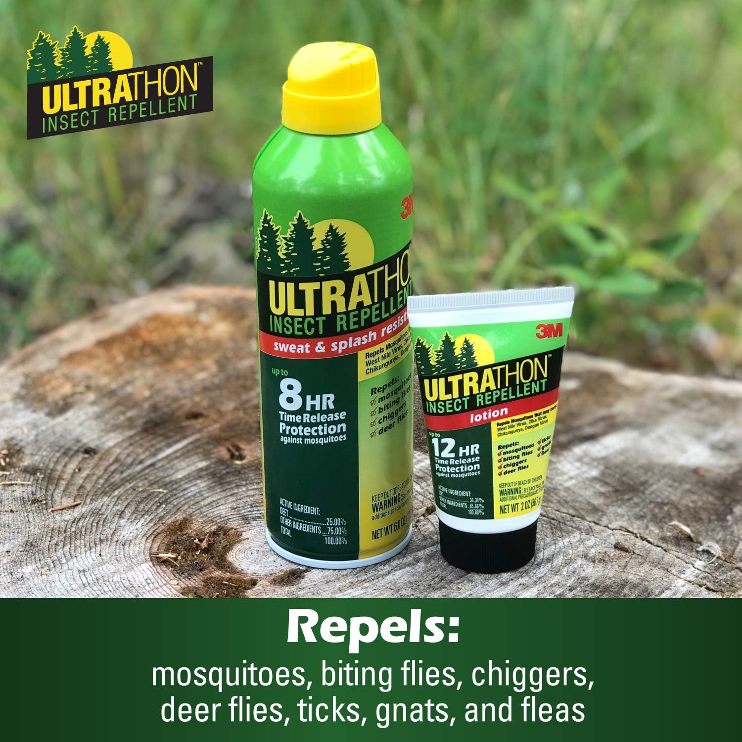 Ultrathon Insect Repellent Lotion with up to 12 Hours of Time Release Protection (Pack of 3) : Office Products