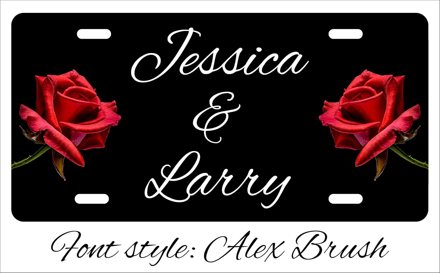 Personalized Custom red Rose License Plate Metal US Seller