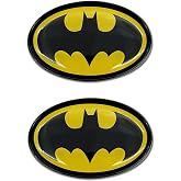 Elektroplate Batman Bat Signal Car Emblem Minis 2-Pack | Officially Licensed DC Comics, Weatherproof Automotive Grade OEM, For All Vehicles, Gear &amp; More, Universal Fit at 2.15"