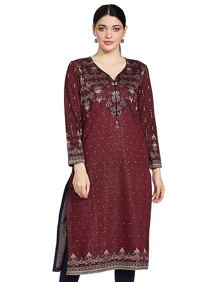 Women's synthetic straight Kurta